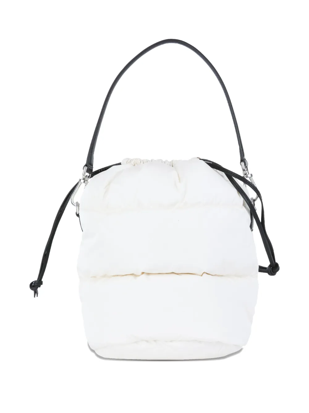 Moncler Caradoc Quilted Bucket Bag In White