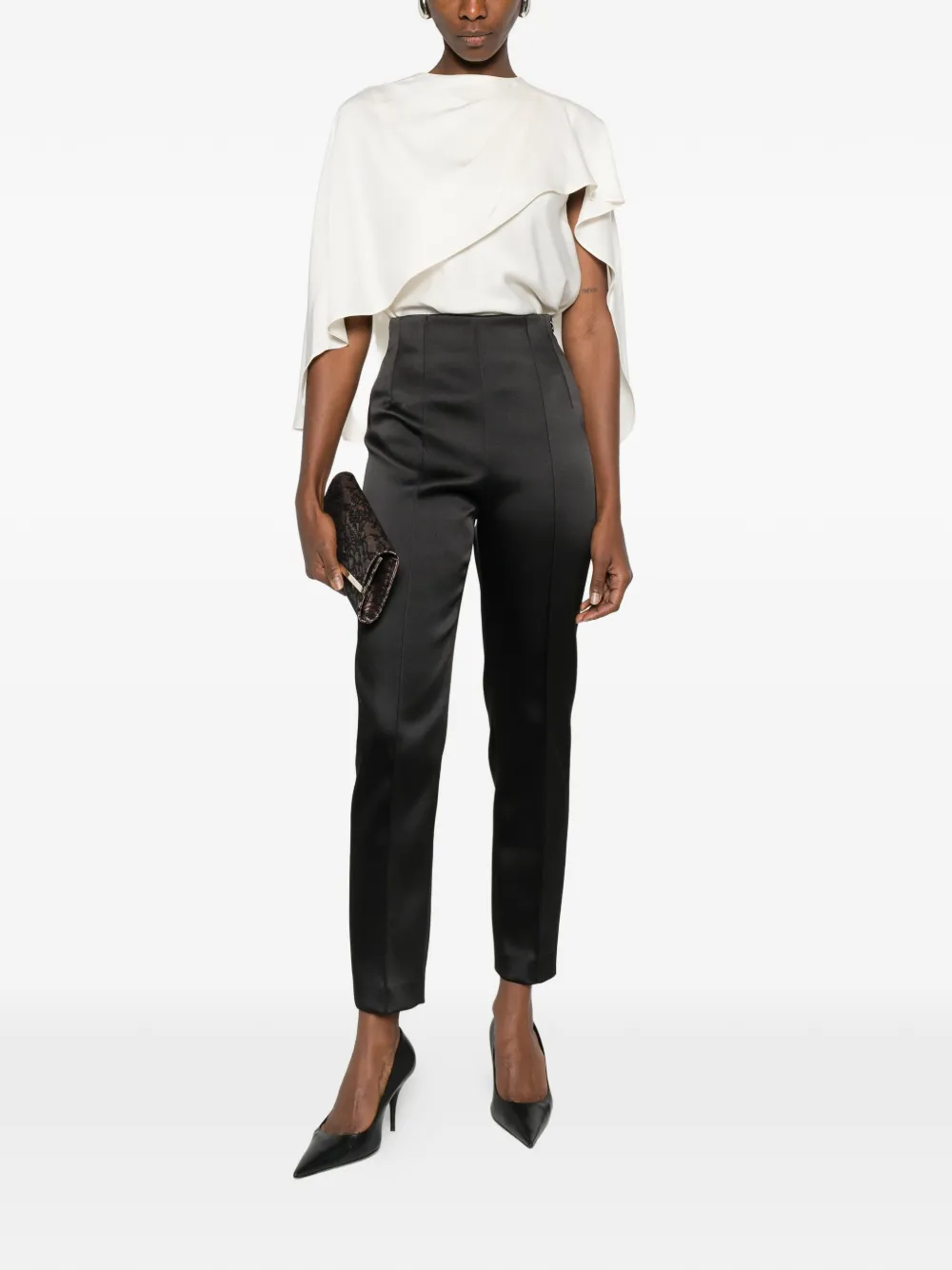 WARDROBE.NYC high-waisted tailored trousers - Zwart