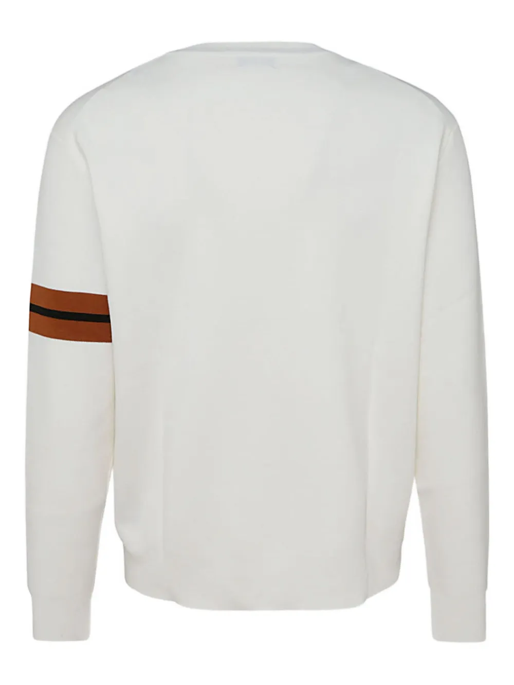 Zegna Trui met ronde hals en gestreept detail Wit