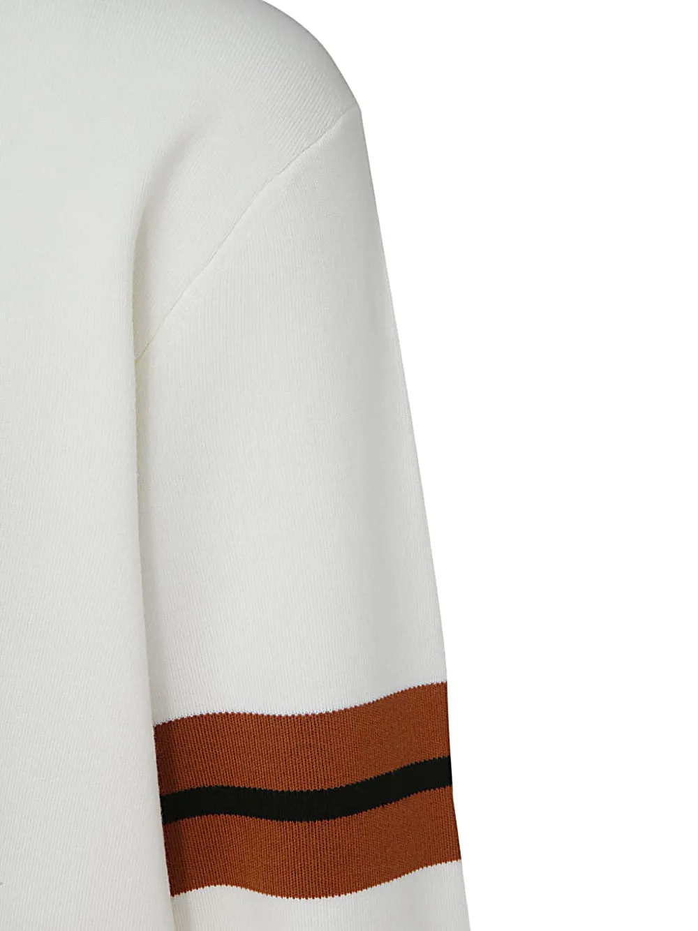 Zegna Trui met ronde hals en gestreept detail Wit