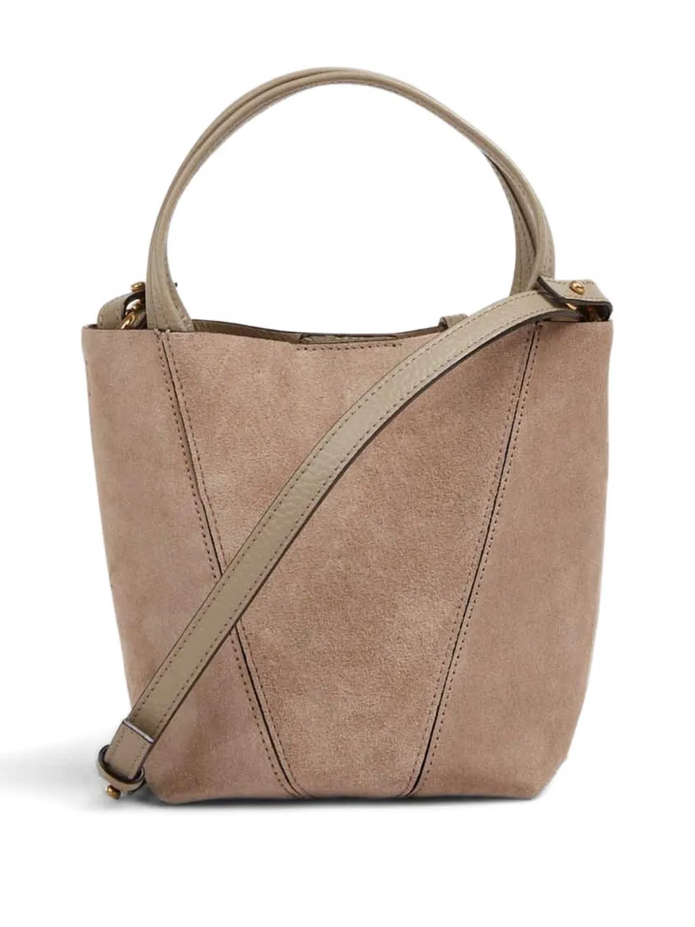Chloé Kleine Spin suède shopper Grijs