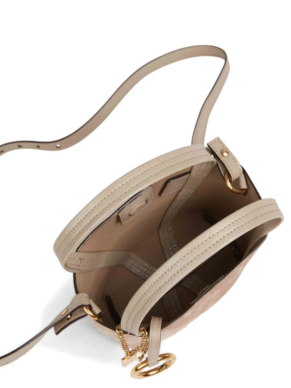 Chloé Kleine Spin suède shopper Grijs
