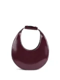 STAUD Moon crescent patent-leather tote bag - Red