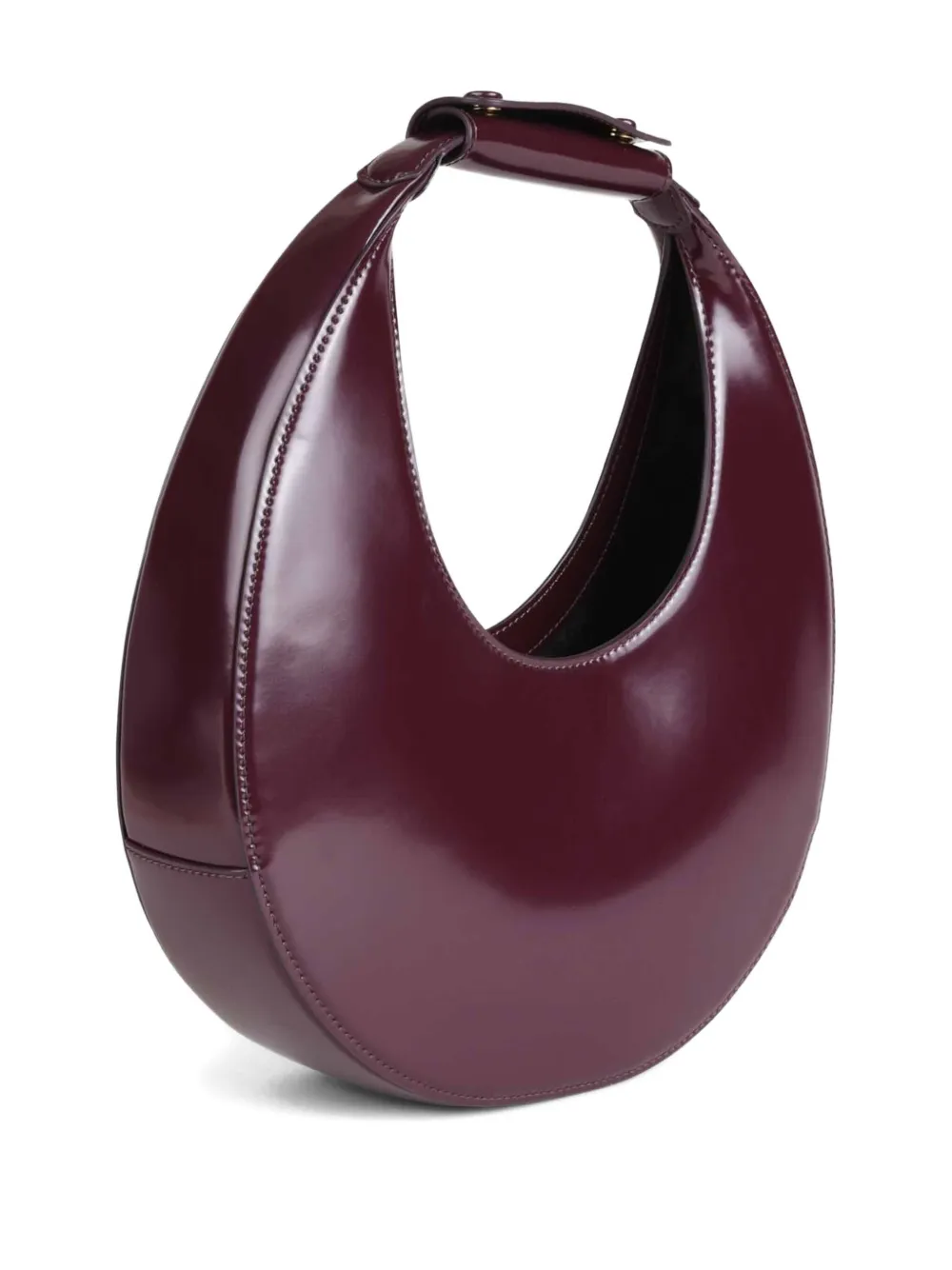 STAUD Moon Crescent lakleren shopper Rood