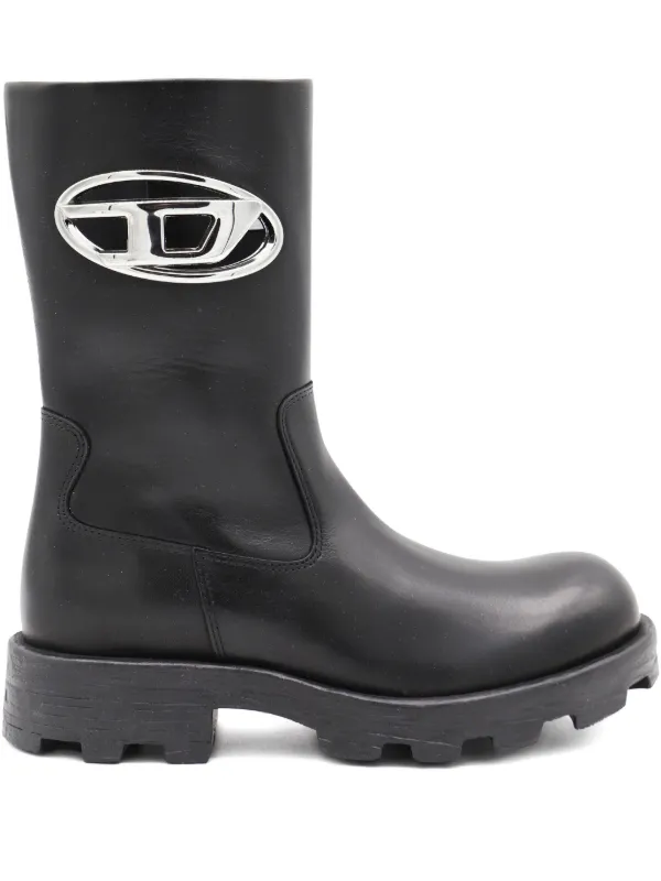 新品未使用　DIESEL　D-HAMMER　レディースレザーエンジニアブーツ D-HAMMER LACE UP W レースアップブーツ｜グレー｜ウィメンズ｜DIESEL 靴