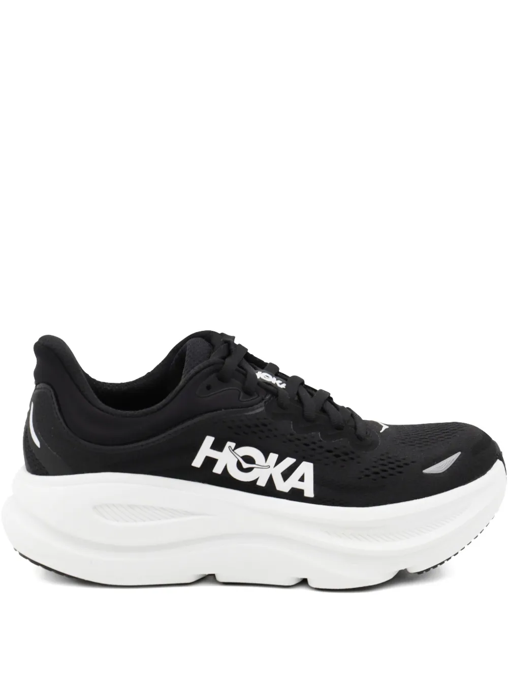 HOKA logo-detail lace-up sneakers Black