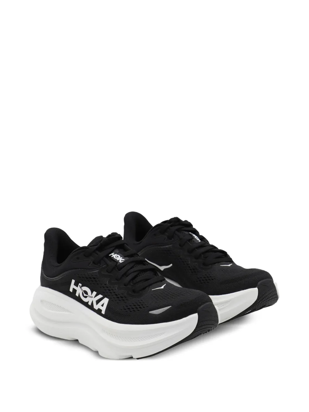 HOKA logo-detail lace-up sneakers Black