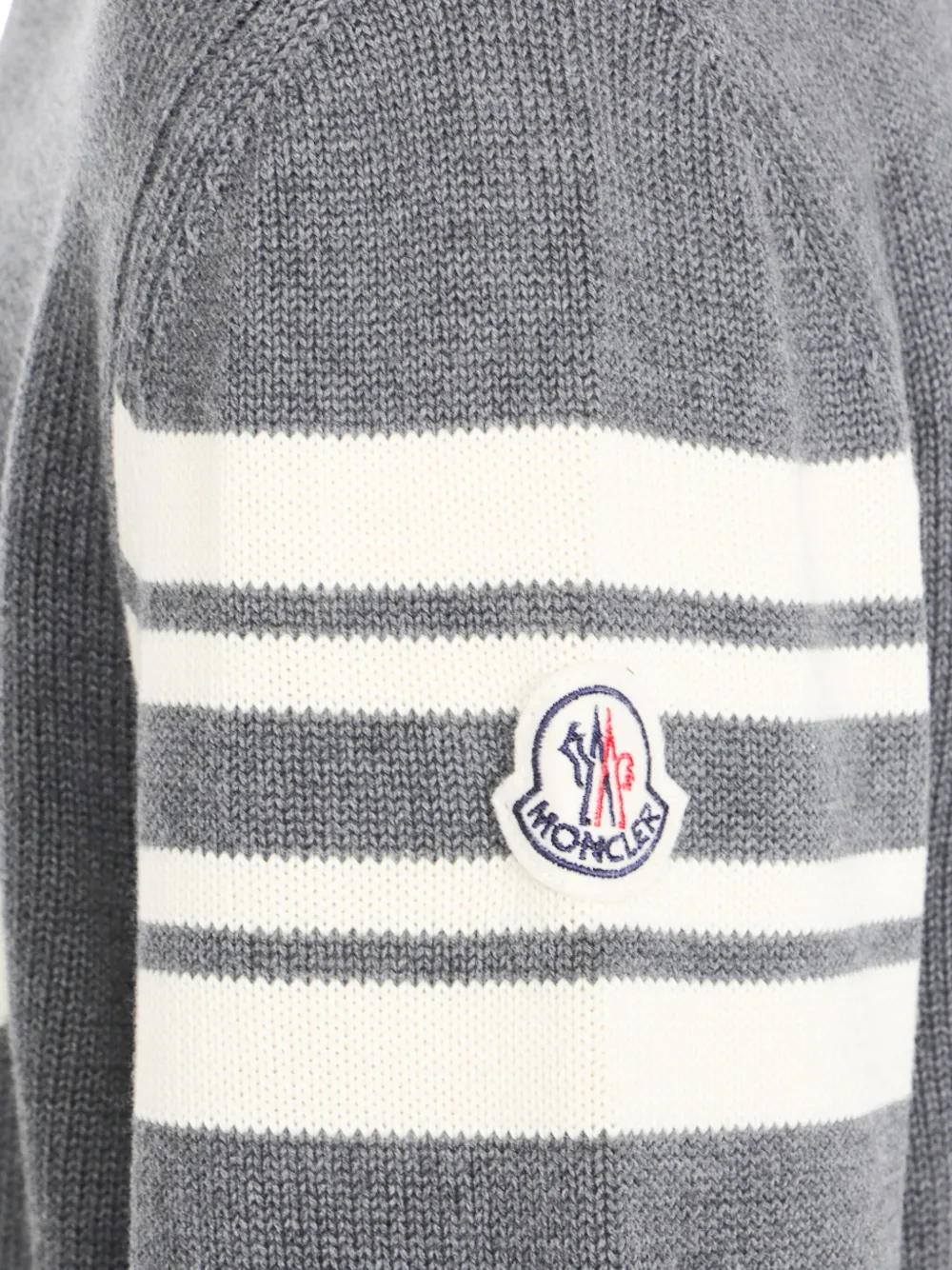 Moncler striped-sleeve sweater 930 GRIGIO