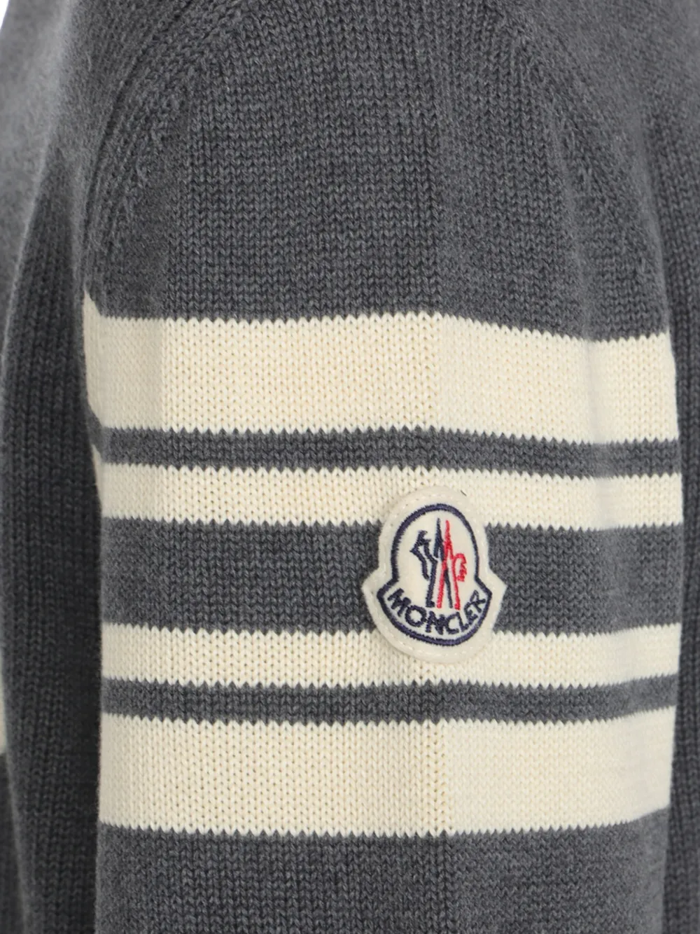 Moncler striped-sleeve sweater 930 GRIGIO