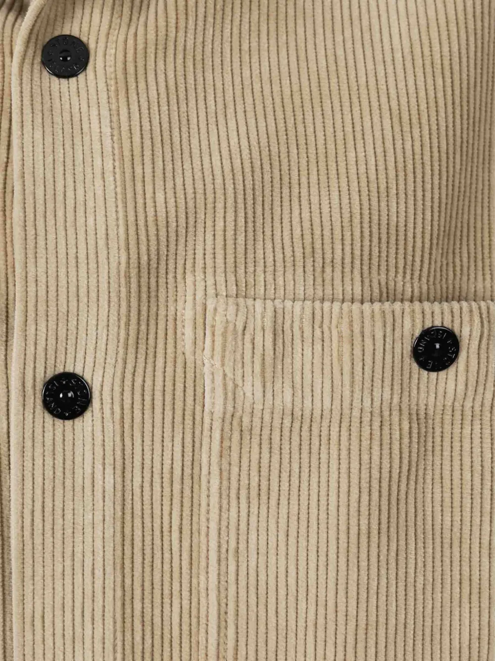 Stone Island Ribfluwelen overhemd met opgestikte zak Bruin