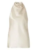 Balmain cowl-neck open-back top - Neutrals