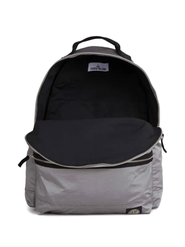 Stone Island Metallic zip-fastening Backpack | Grey | FARFETCH CA