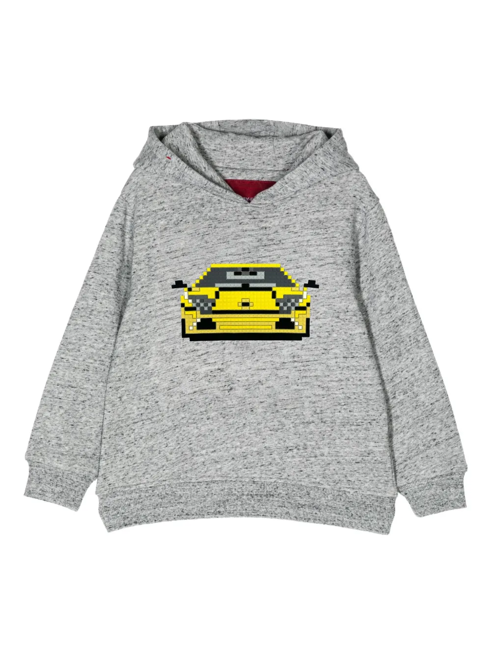 Mostly Heard Rarely Seen 8-bit Car-print Cotton Hoodie In Gray