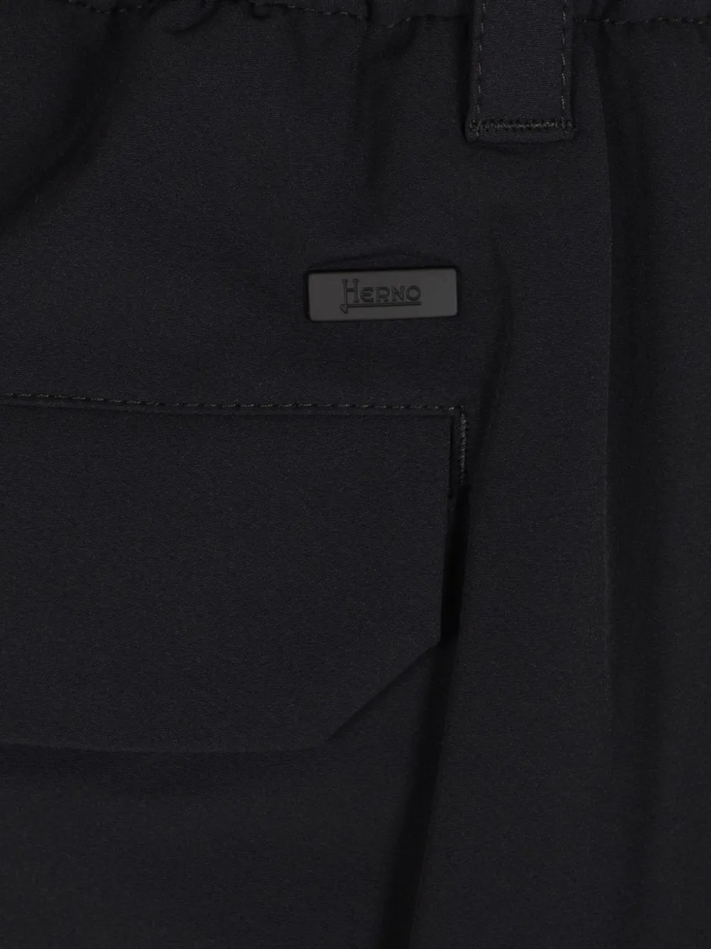 Herno Broek met cargo-zakken en logoplakkaat Blauw