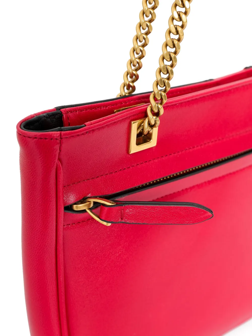 Valentino Garavani Shopper met ketting en V-logo Rood