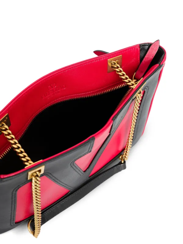 Valentino Garavani V-logo Chain Tote Bag | Red | FARFETCH