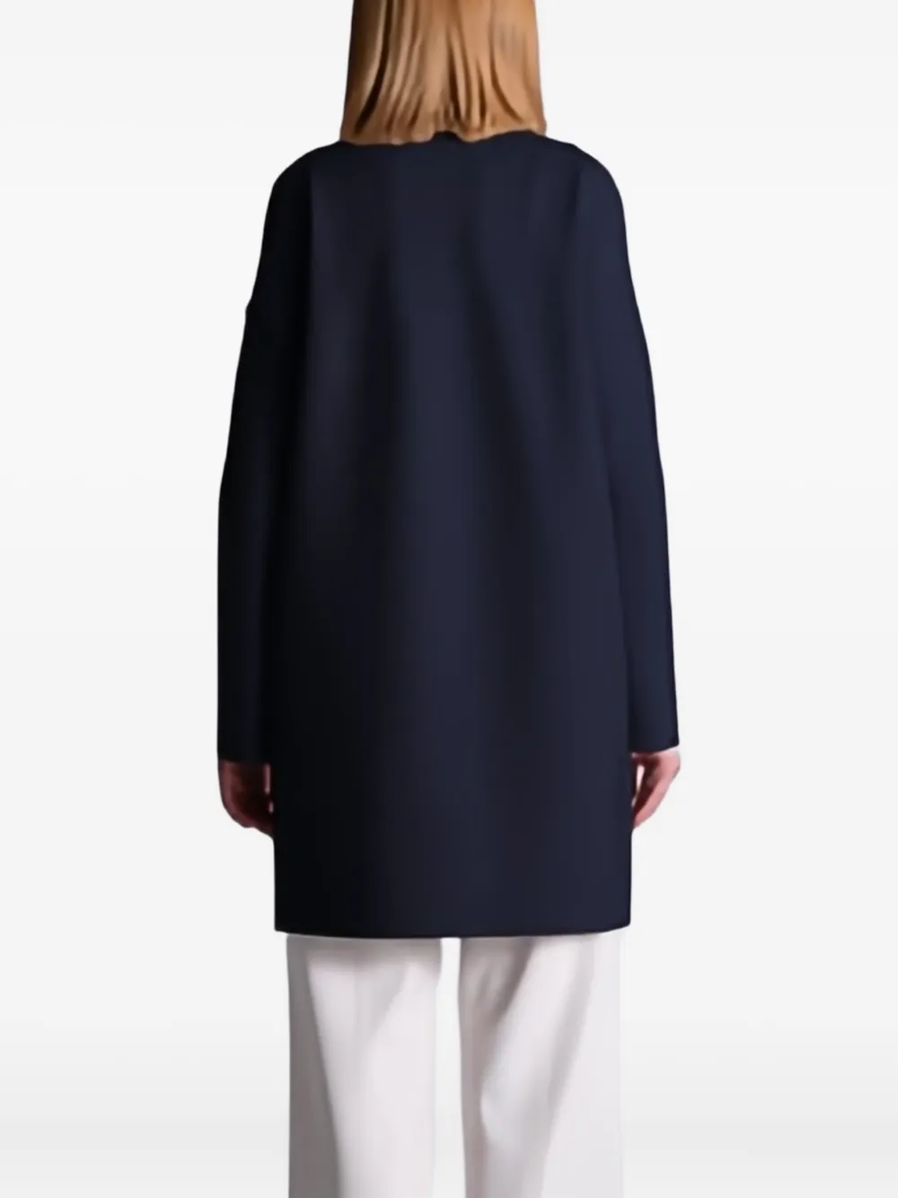 Duno Mandarin-collar Coat In Blue