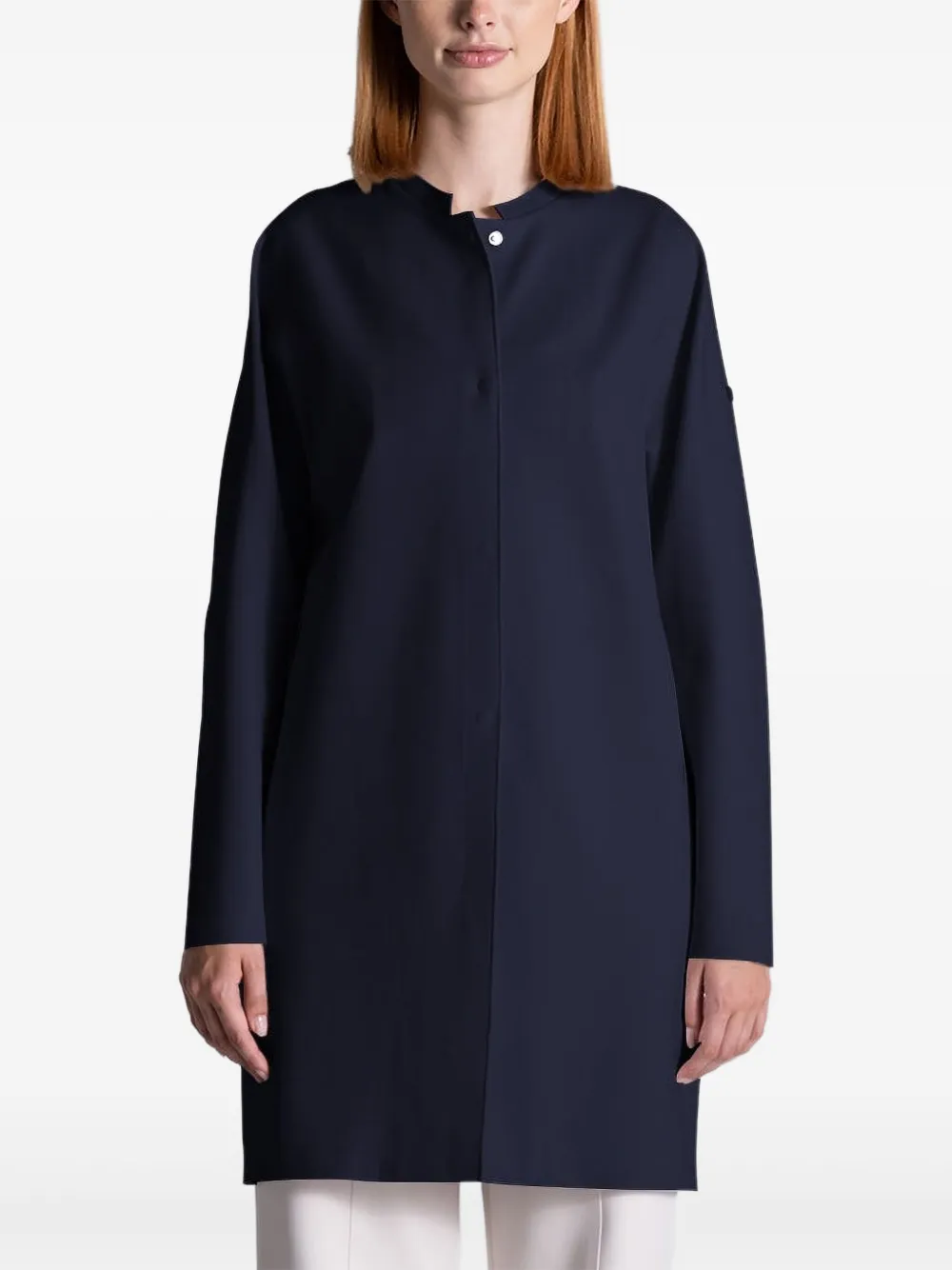 Duno mandarin-collar coat | Blue | Image 1