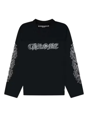 Chrome Hearts horseshoe-print long-sleeve Top | Black | FARFETCH CA