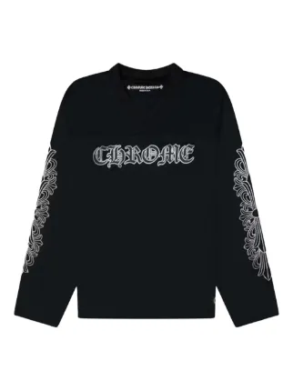 Chrome Hearts Blusa Mangas Longas De Jersey | Preto | FARFETCH BR