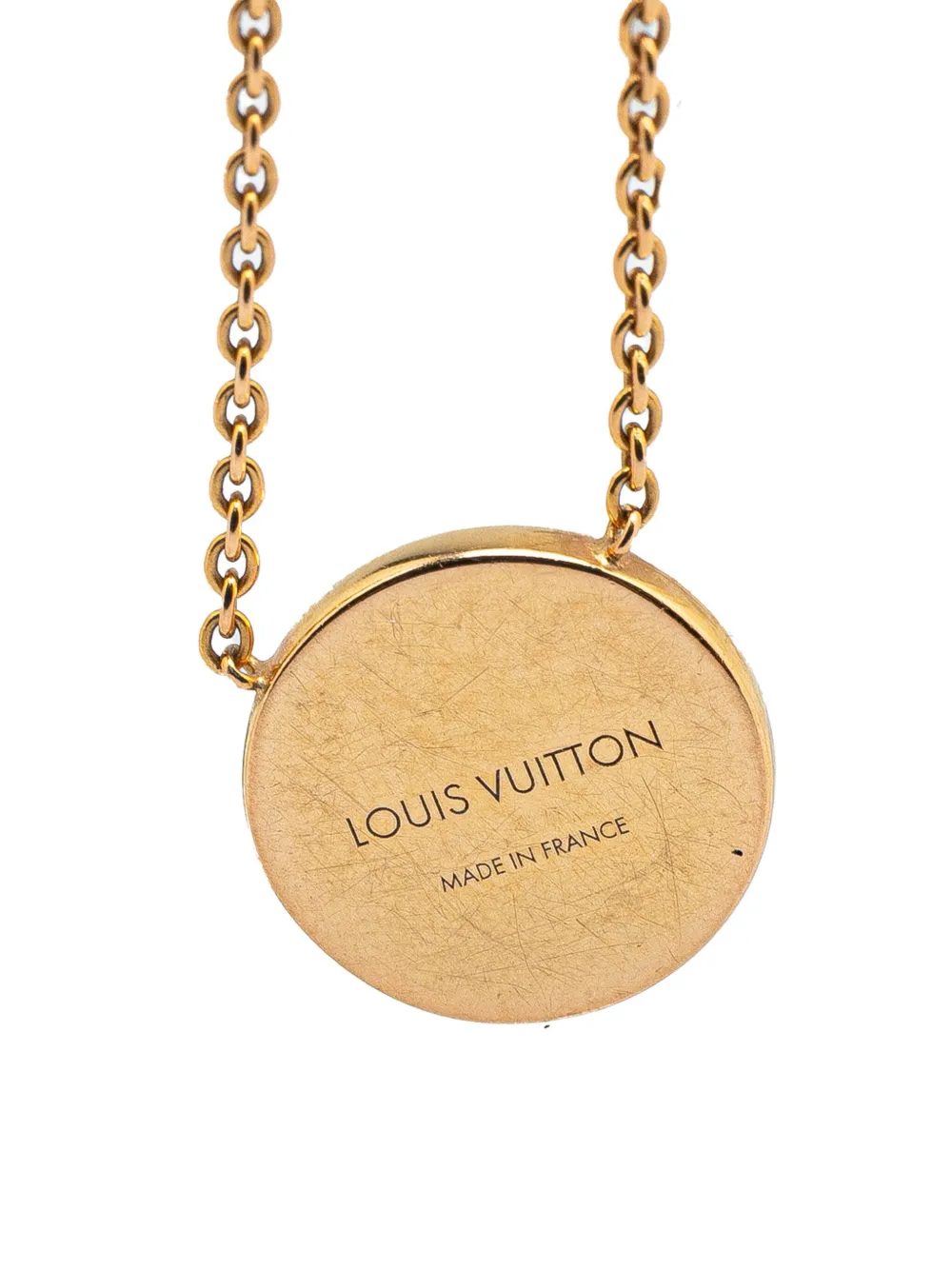 Louis Vuitton Pre-Owned 2015-2025 18K Yellow Gold and Mother of Pearl Monogram Color Blossom Sun necklace | Image 2