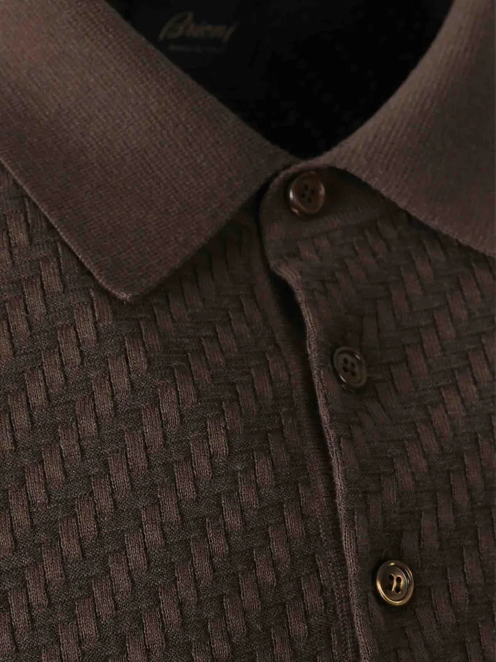 Brioni Geweven polotrui Grijs