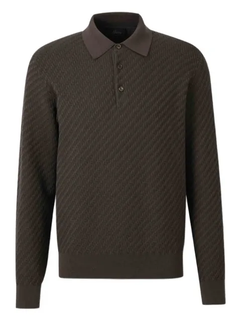 Brioni interwoven polo jumper