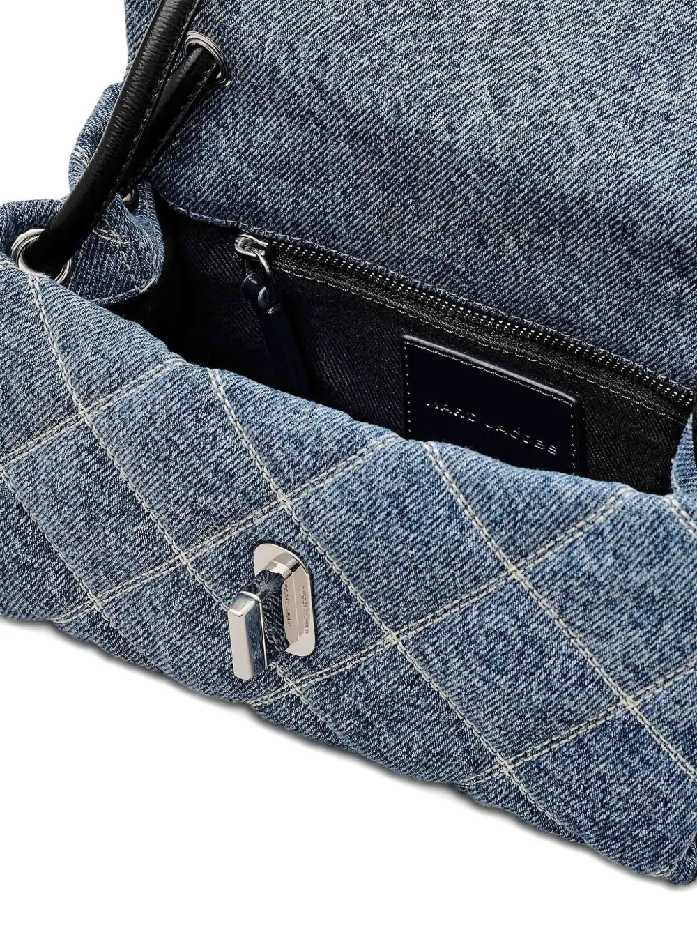 Marc Jacobs Mini The Quilted Denim Shoulder Bag In Blue
