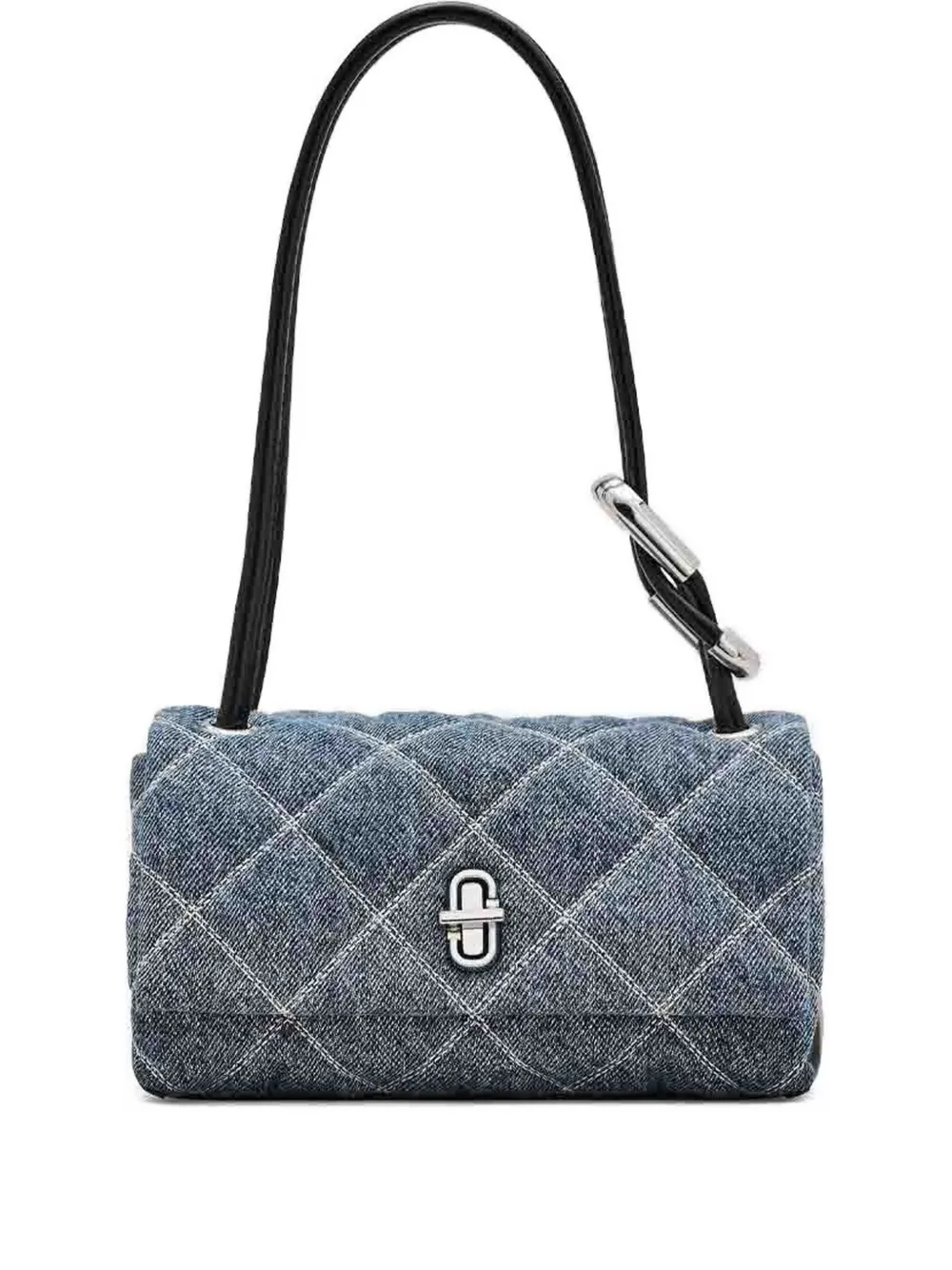Marc Jacobs Mini The Quilted Denim Shoulder Bag In Blue