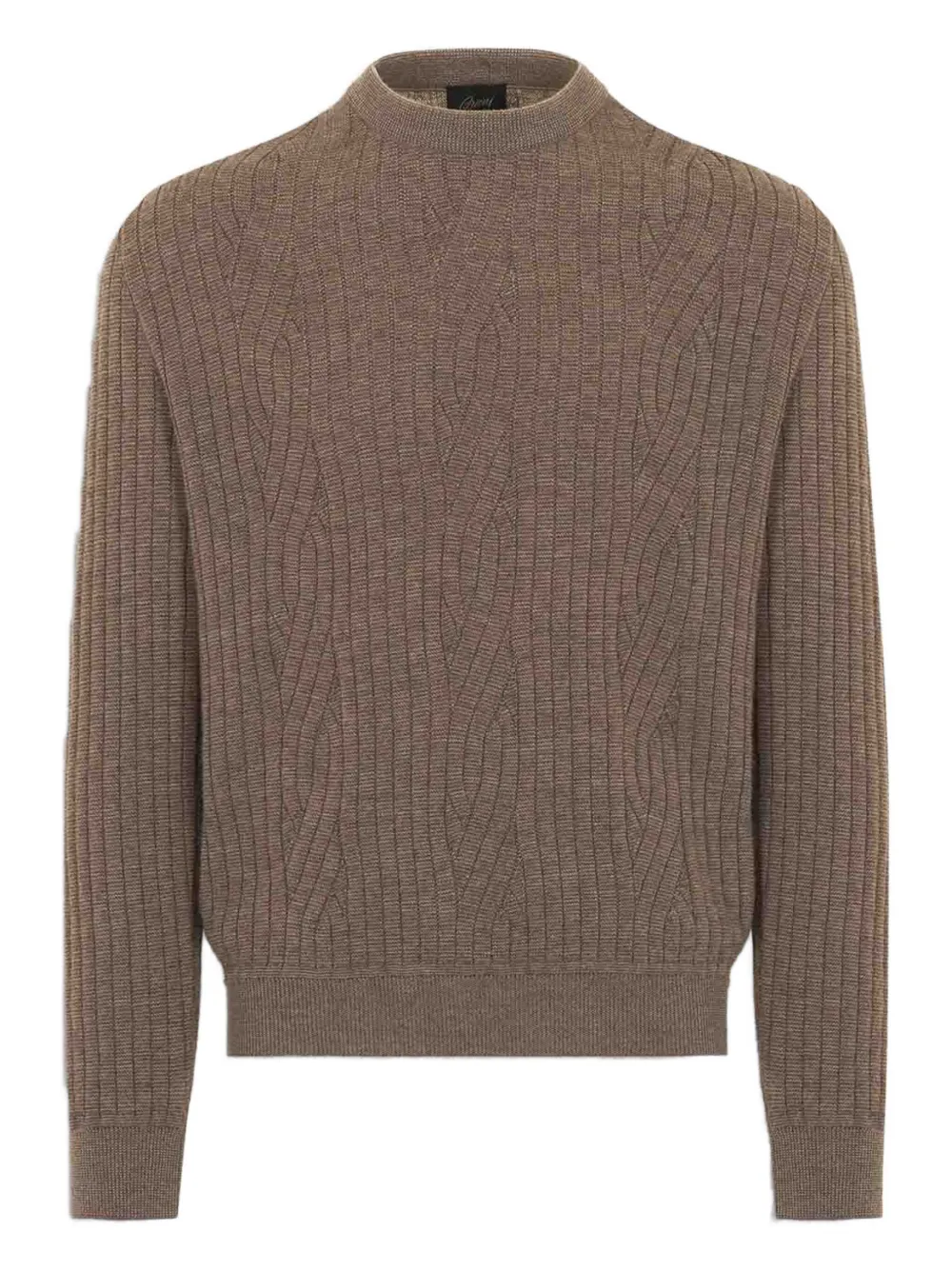 cable-knit ribbed sweater