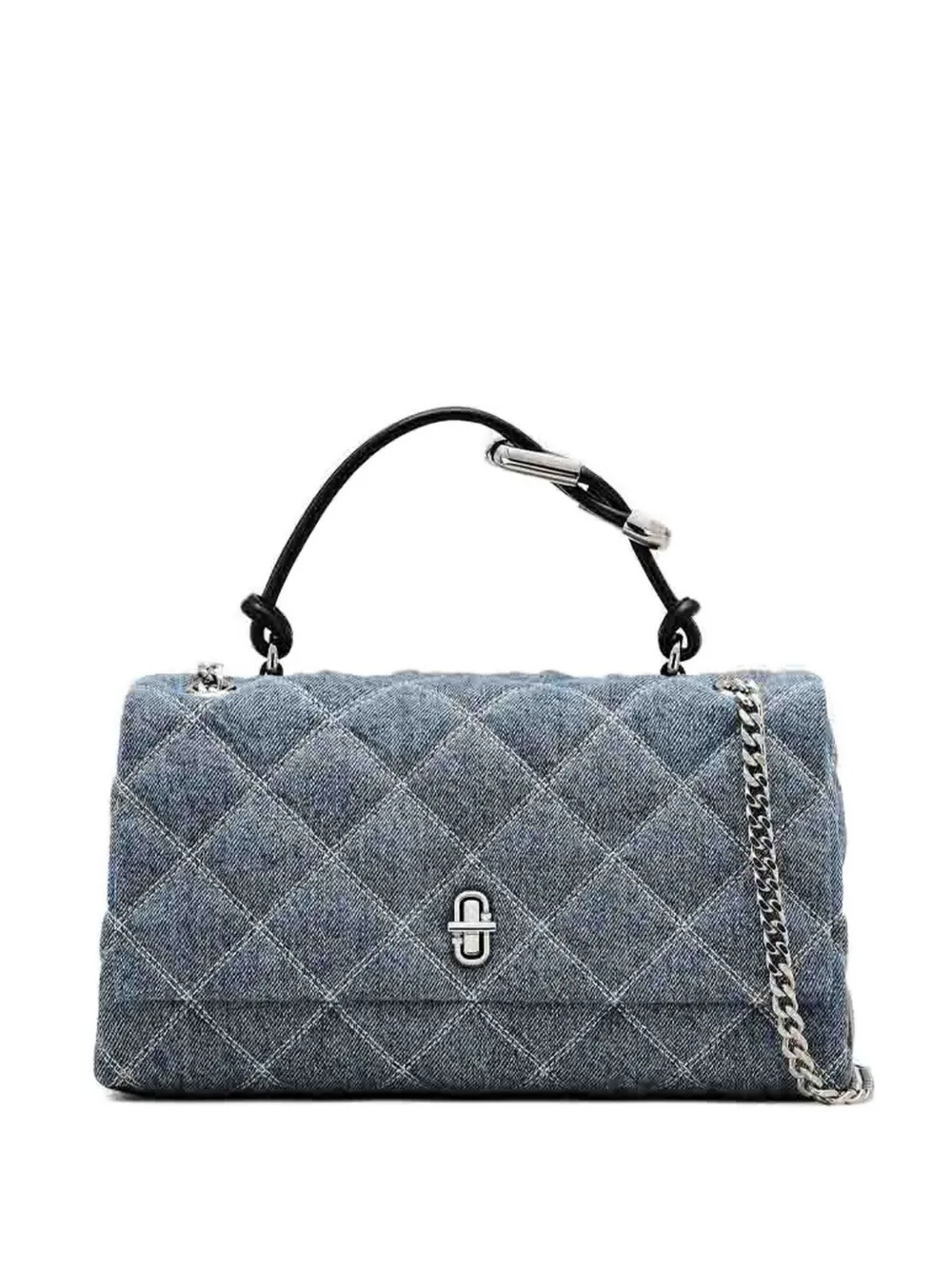 Marc Jacobs The Dual Quilted Denim Shoulder Bag In Blue