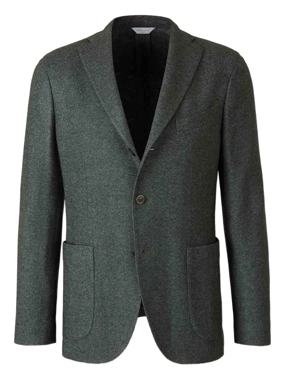 Boglioli Patch-pocket Single-breasted Blazer In Green
