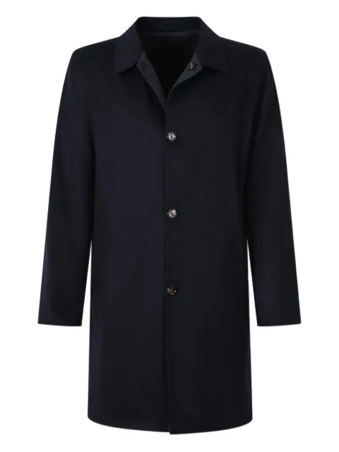 Kired button-fastening collared coat