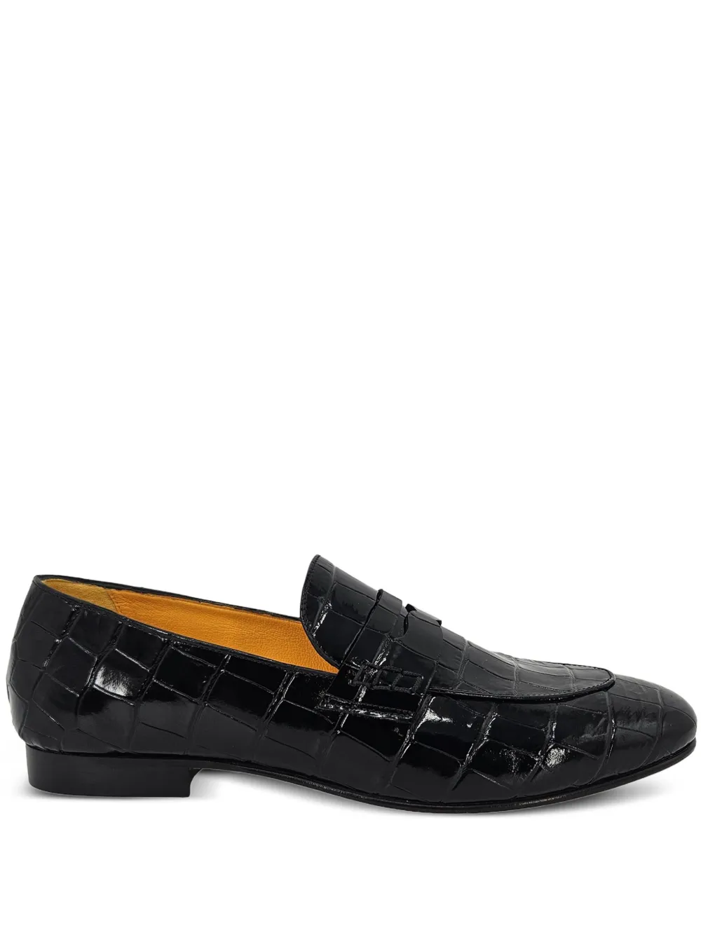 Madison.Maison crocodile-effect penny loafers Black
