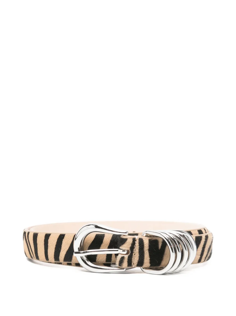Déhanche zebra-print ring belt | Neutrals | Image 1