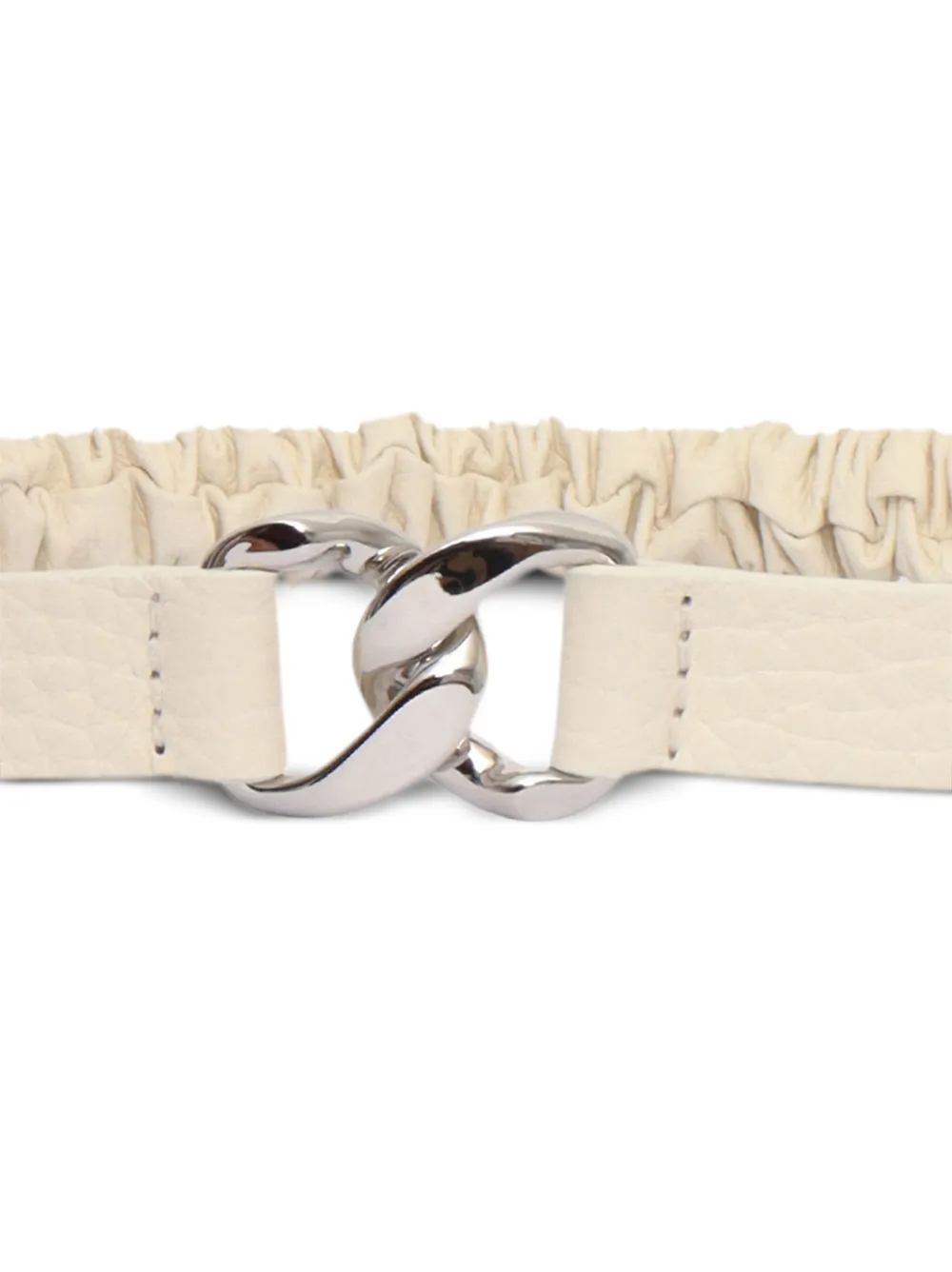 Orciani Elastische riem met schakelketting - Wit