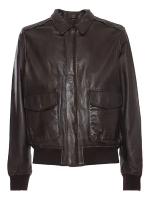A.N.G.E.L.O. Vintage Cult 1980 Leather Bomber Jacket | Black