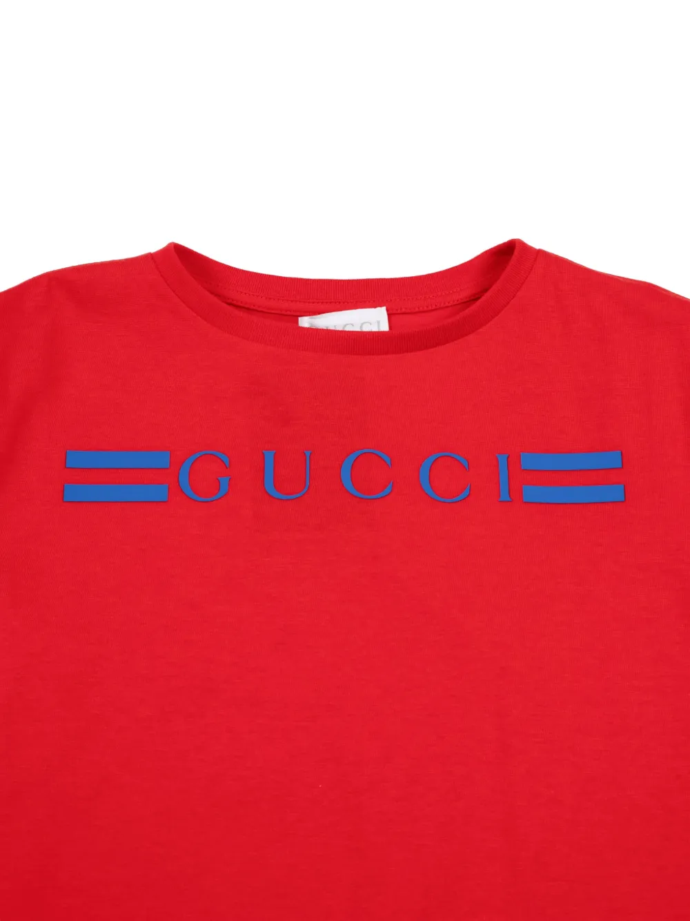 Gucci Kids logo-print jersey T-shirt Rood