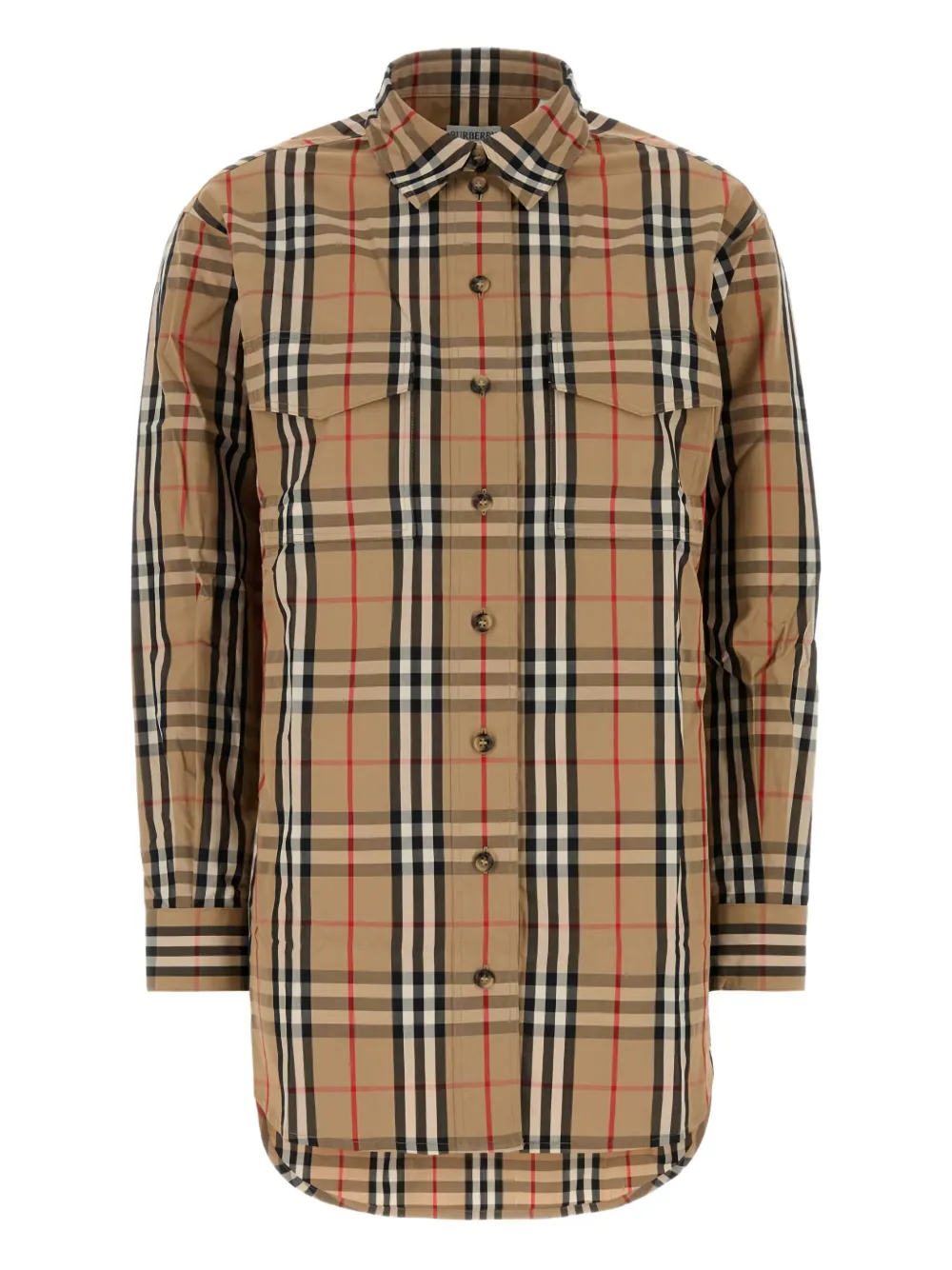 Burberry Geruit shirt Beige
