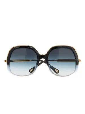 Chloe アイウェア スクエア フレーム サングラス CH0255SK 001 Chloe｜CH0255SK 方形金屬太陽眼鏡GLORIA eyewear