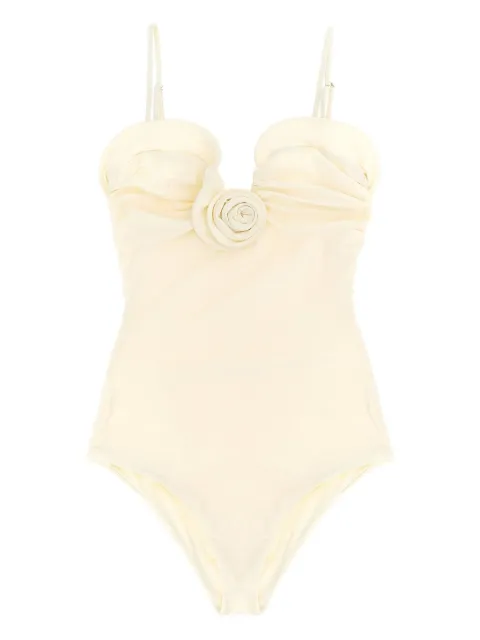 Magda Butrym rose-embellished swimsuit