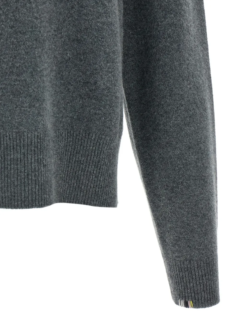 extreme cashmere Trui met halve rits en manchetten Grijs