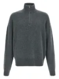 extreme cashmere half-zip cuffed-sleeve sweater - Grey