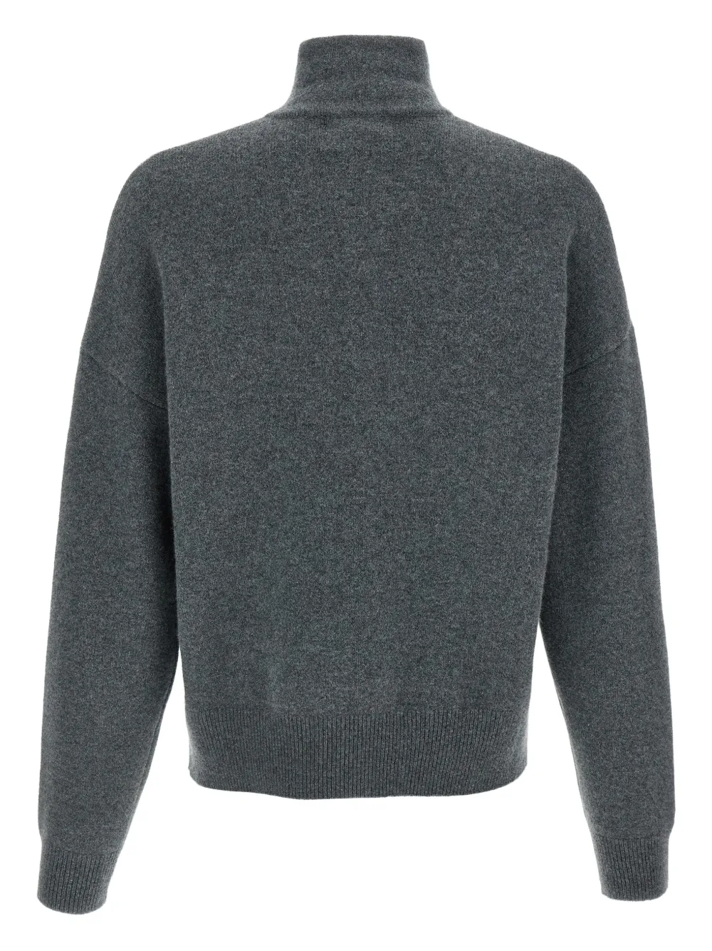 extreme cashmere Trui met halve rits en manchetten Grijs