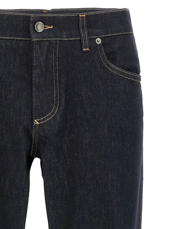 デニム・ジーパン Dolce & Gabbana Logo plaque jeans Dolce & Gabbana logo-plaque Jeans | Black | FARFETCH PL