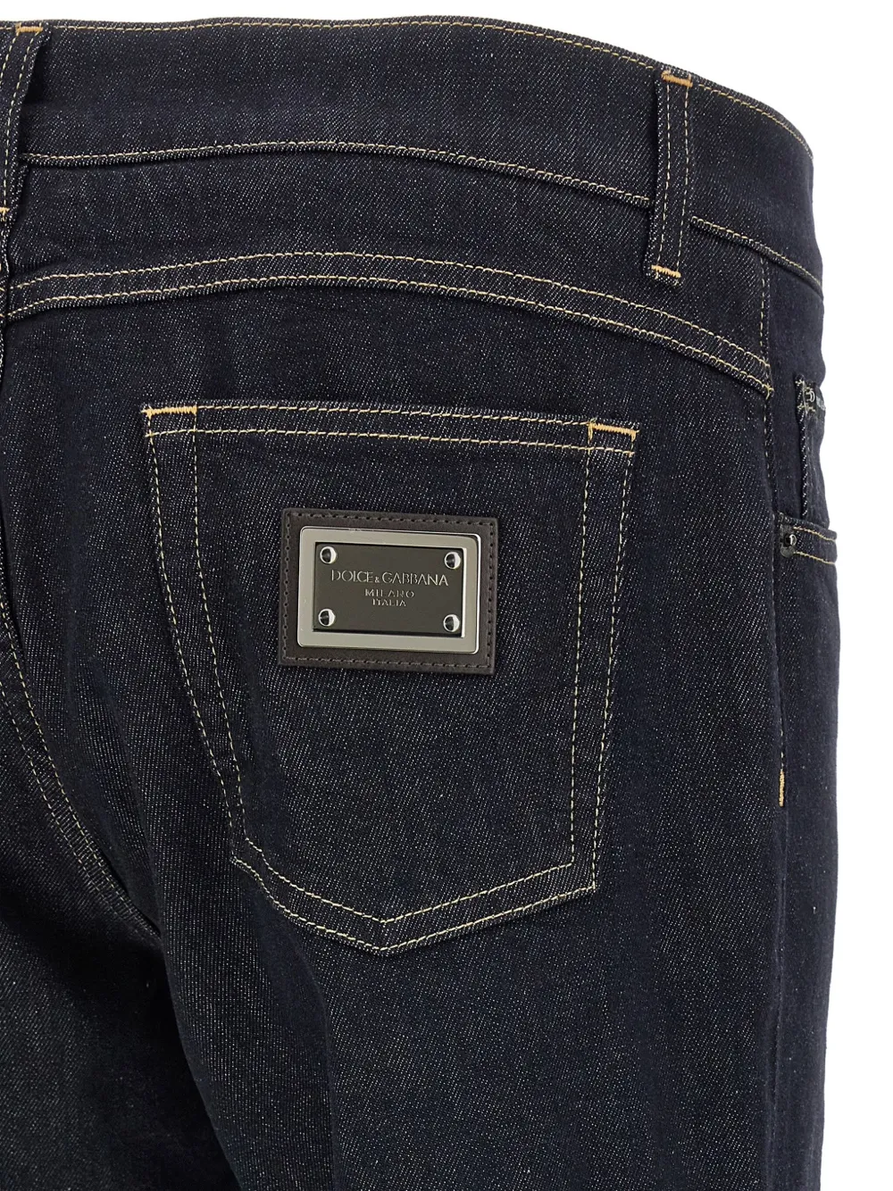 Dolce & Gabbana Jeans met logoplakkaat Blauw