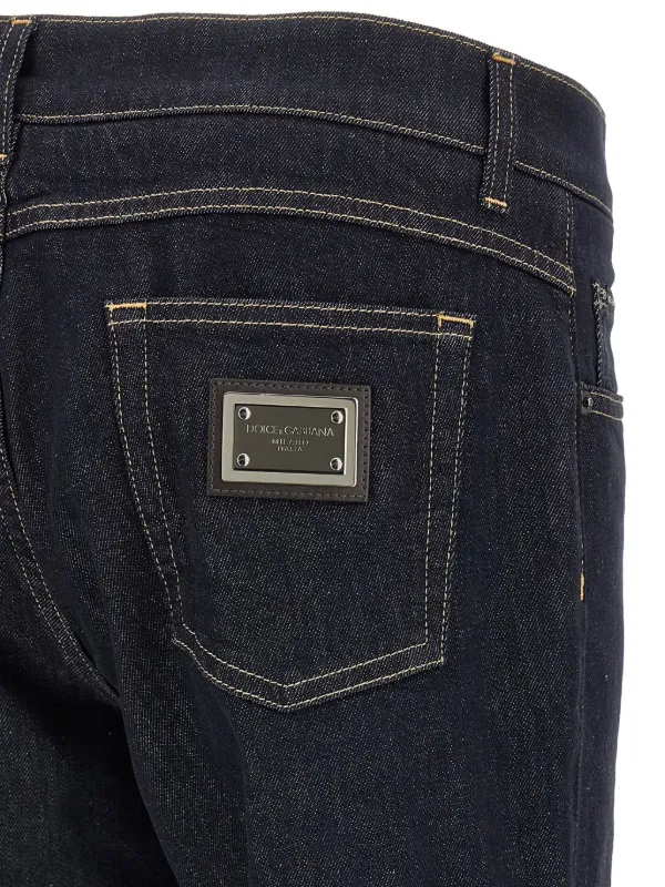 デニム・ジーパン Dolce & Gabbana Logo plaque jeans 22435472_52424010_600.jpg