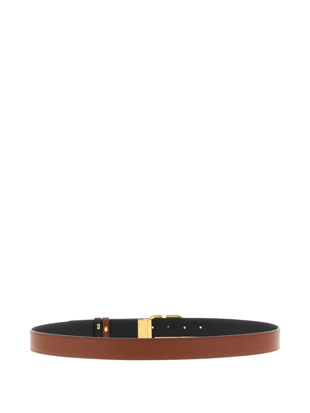 Valentino Leather Reversible Dual-tone Adjustable Fit Belts In Brown