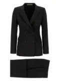Tagliatore double-breasted peak-lapel suit - Black