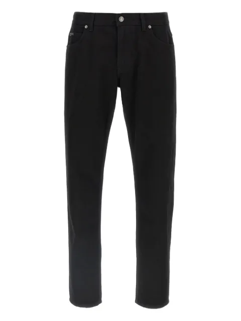 Dolce & Gabbana five-pocket logo-plaque jeans